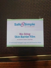 250 (10 Boxes of 25) Safe N Simple Skin Barrier Wipes