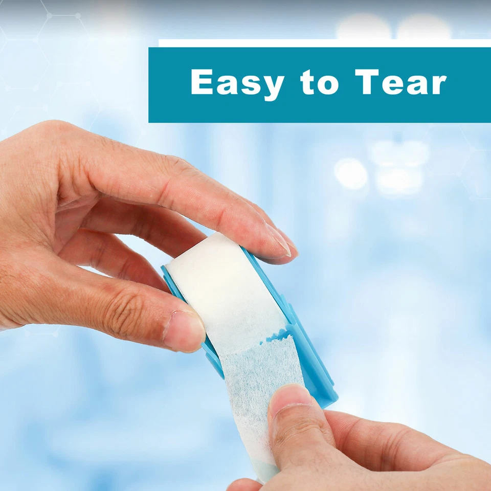 12x Cinta Médica Quirúrgica Cintas de Papel para Piel Envoltura para Heridas 1''x10Yardas con Dispensadores Foto 4 de 4