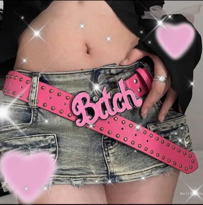 Astor Germany Pink Wide Belt Vintage Y2K Coquette Barbiecore Hidden - Y2K Pink Bow Waist Belt for Decora & Subculture  main image 4