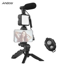 Andoer Vlog Video Kit with Table Tripod Holder with Cold Shoe H1G5