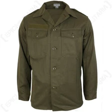 New Grade 1 Original Austrian Army Surplus Olive Green Field Shirt Bushcraft