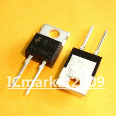 10 PCS RHRP860 TO-220AC 8A, 400V - 600V Hyperfast Diodes