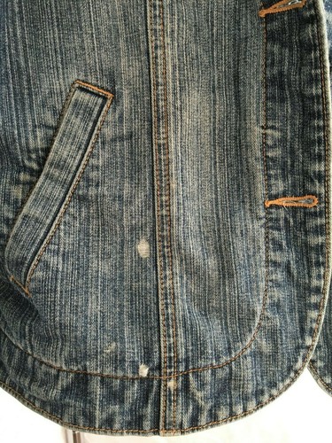 Vintage Zena Jeans Woman's Jean Jacket Size Small Distressed 100% Cotton - Picture 5 of 8