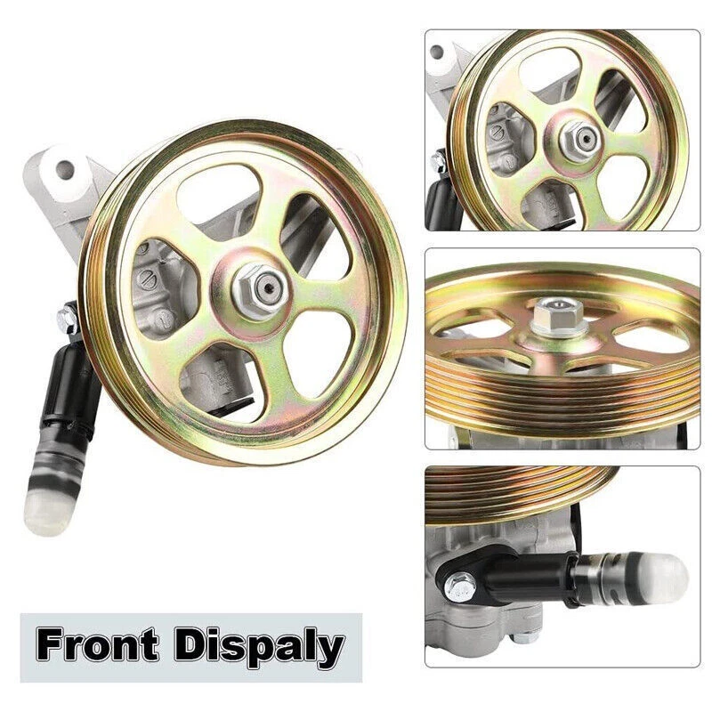 Power Steering Pump w/ Pulley For Honda Odyssey Acura MDX Pilot 2003-2012 2013 - Image 3 of 4