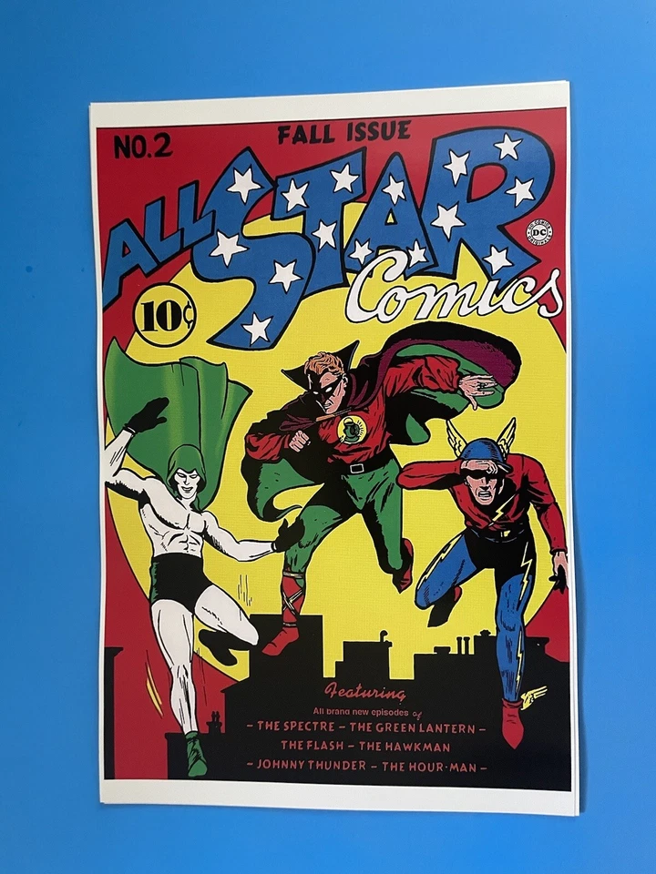 DC ALL STAR COMICS #2 LINTERNA VERDE EL FLASH Y EL ESPECTRO PÓSTER PIN UP NUEVO. Foto 2 de 3