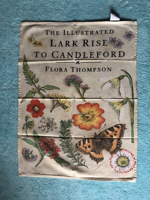 Vintage Lerchenanstieg Geschirrtuch Flora Thompson Baumwolle illustriert 25 Zoll