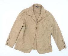 Tcm Womens Beige Jacket Size 16 Button