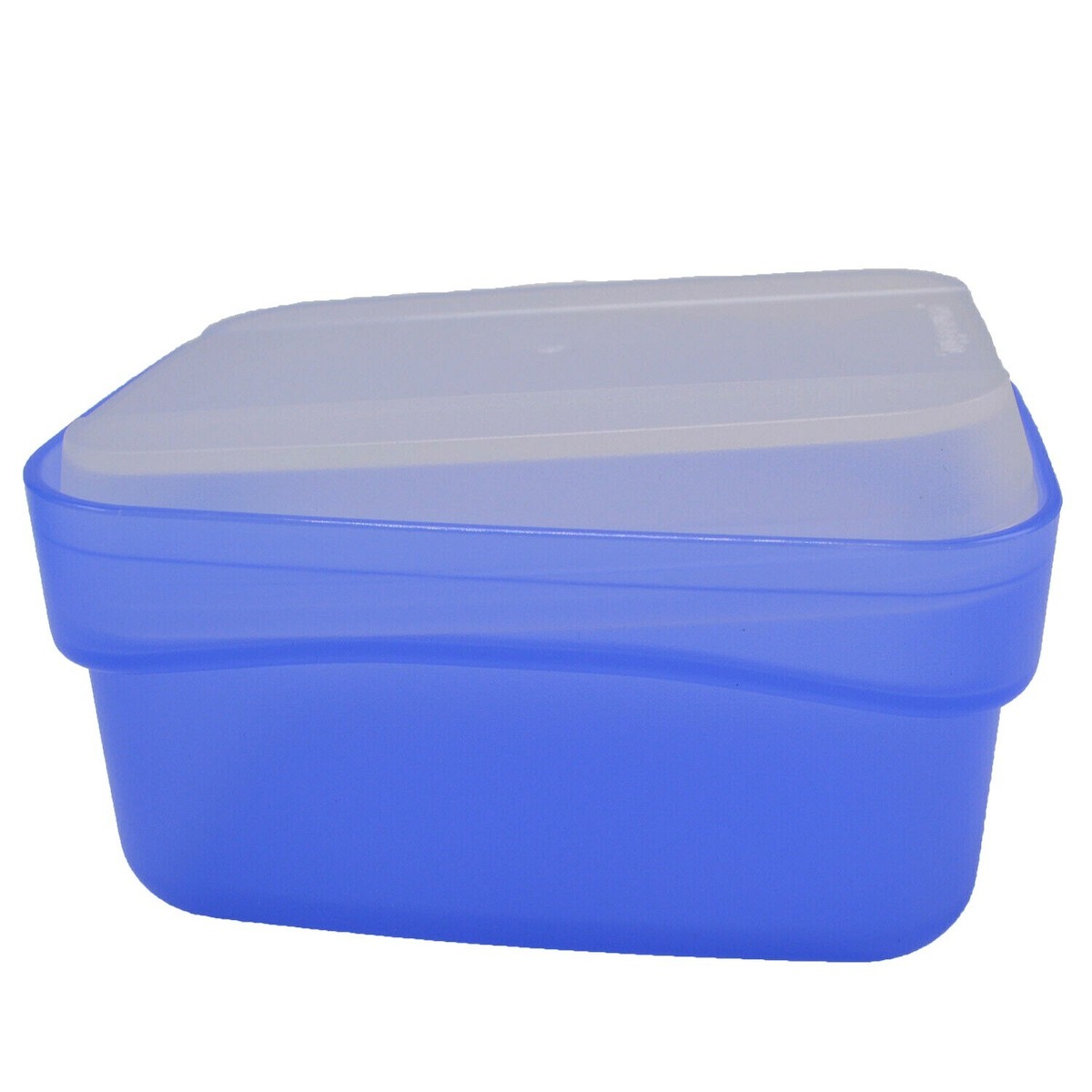 Tupperware Swing Box Containers and Lids # 3044 Blue 6 oz Rare Set