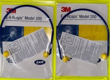 3M E-A-R Caps Model 200 Hearing Protector 17dB 321-2101 Ear Plugs  2 PIECES