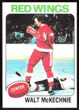 1975-76 8500A Topps Walt McKechnie Detroit Red Wings #194