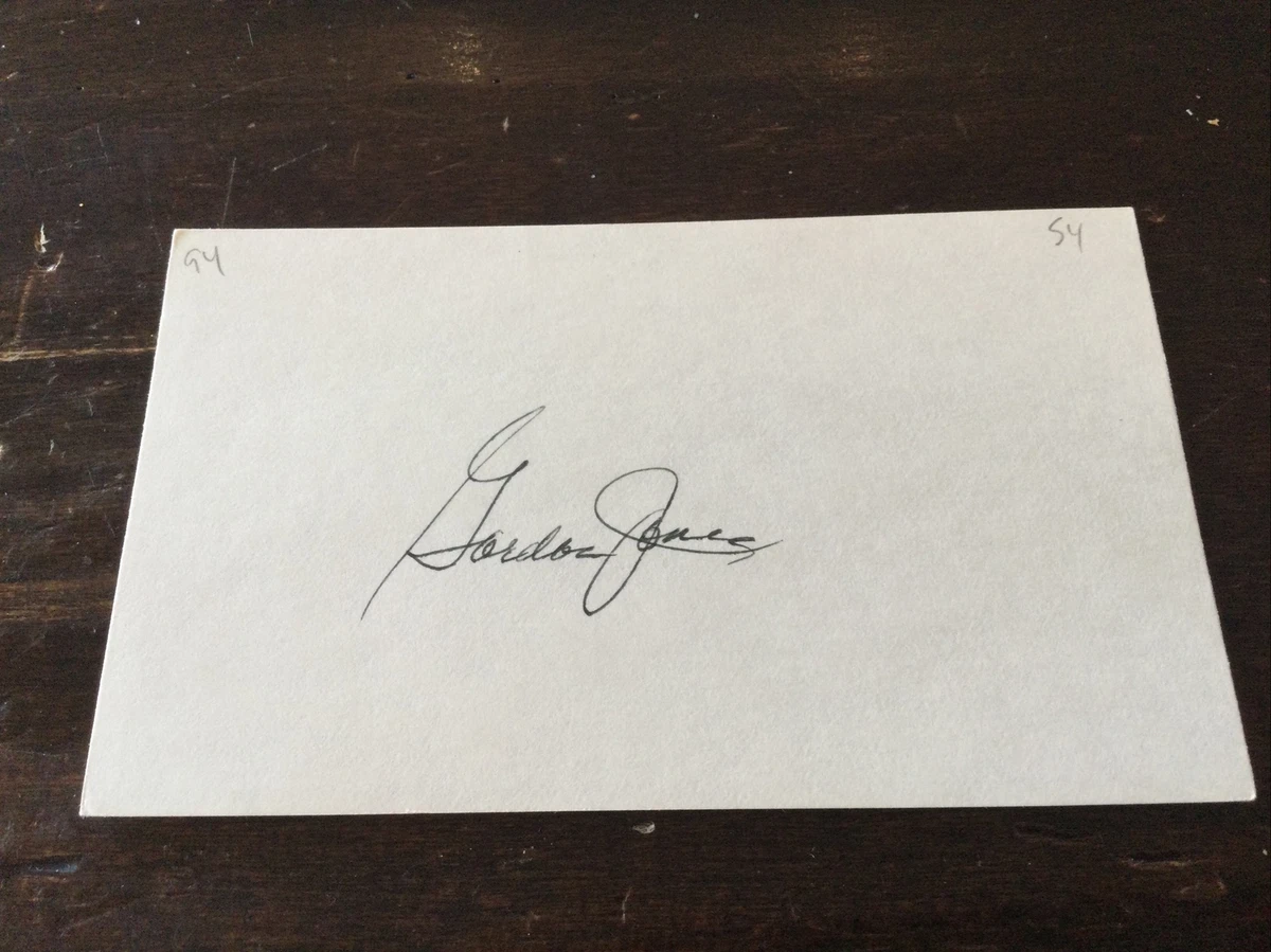 GORDON JONES INDEX CARD SIGNED 1954 65 CARDS COLT .45s D.1994 eBay