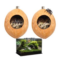 2 Pack Jumping Spider Enclosure Accessories with Walnut Shell Moss and Magnet...