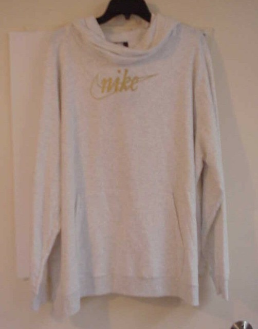 Nike Women's Oatmeal Color Essential Funnel Neck Fleece Hoodie AUTHENIC Plus 3X | eBay