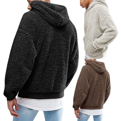 Men Teddy Bear Fluffy Fleece Hooded 