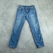 BDG Slim Boyfriend Distressed Blue Jeans Size 27W 100% Cotton 4696