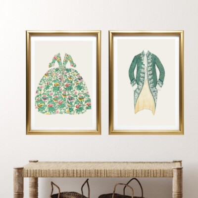 GEORGISCHES KOSTÜMDESIGN ILLUSTRATION KUNSTDRUCK Home Art (A4, ungerahmt)