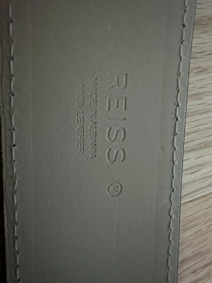 Cinturón Reiss, Ajustable, Cinturón, 100% Cuero, Azul Teal Foto 3 de 4