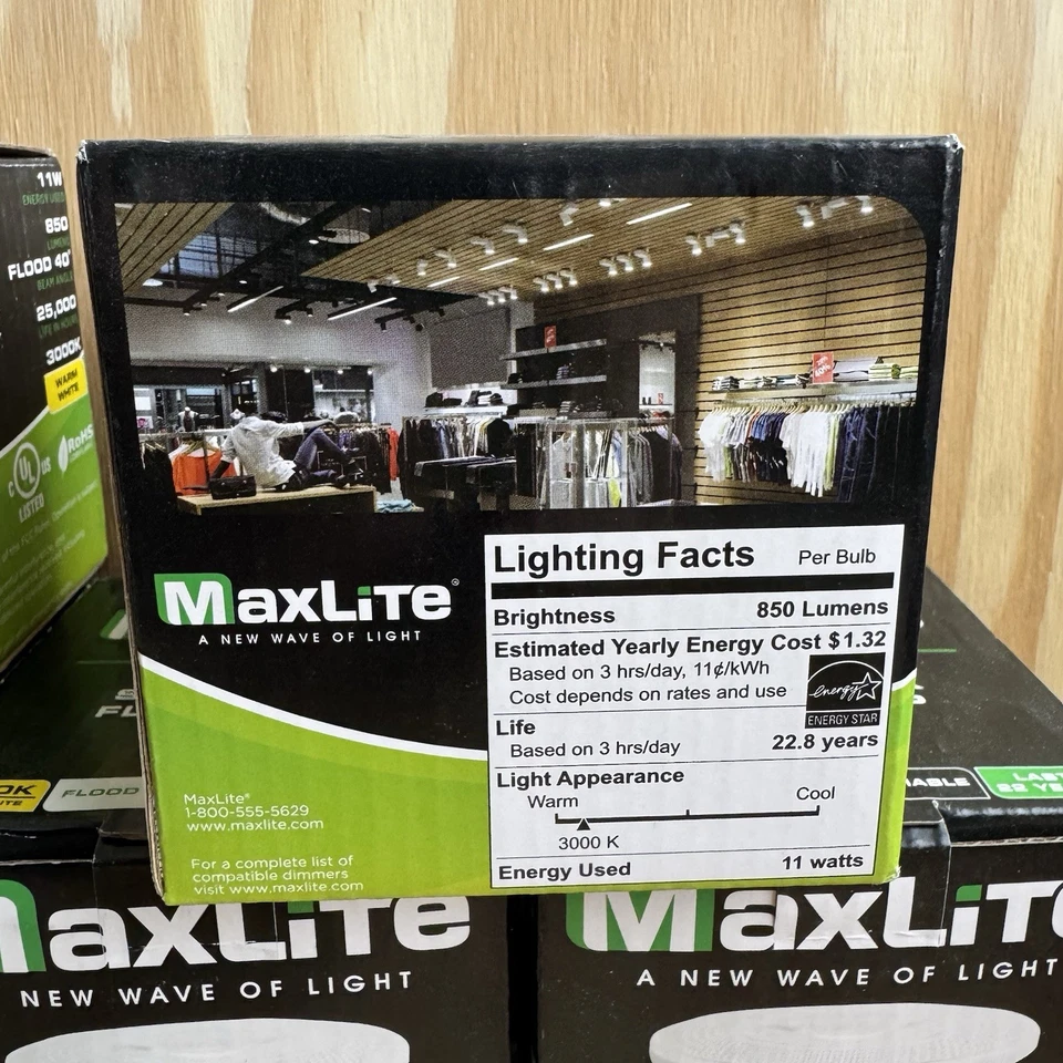 MaxLite PAR30 Short Neck Dimmable LED Flood Light Bulb 3000k Warm White 10 pack - Image 4 of 4