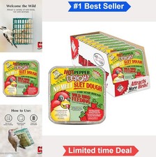 Hot Pepper No Melt Suet Dough Cakes 11.75 oz 8 Pack Bird Feed Butter Squirrel
