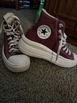 Converse Chuck Taylor All Star Move Platform High Top Maroon Size 9 Women