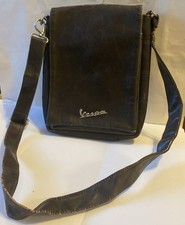 Unique Brown Teal Vespa retro pre-owned messenger shoulder bag for Men or Women