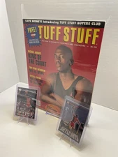 Michael Jordan Vintage Magazine + 2 Card Fan Gift Desk Display Bundle