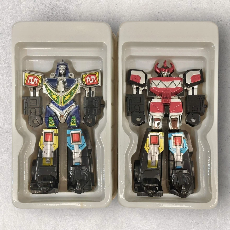 1993 Taiwan Vintage Mighty Morphin Power Rangers 4" Megazord Dragonzord Set of 2 - Image 3 of 4