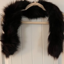 Vintage Brown Mink Fur Collar Scarf Wrap Shawl Neck Warmer Genuine Real 36x4  