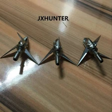 3PK Ramcat Broadheads 100 grain arrowheads for crossbow hunting 3 blades silver