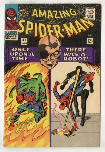 Amazing Spider-Man #37 VF/NM 9.0 white pages  Robots  Marvel  1966  No Reserve