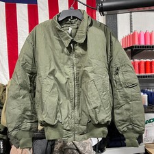 US Military Flyers Coat Cold Weather Jacket Green CWU-45/P Aramid Large New