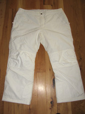 Lands' End NEW White Nylon Insulated Ski Snowboard Pants Women's Large 38 x 28 