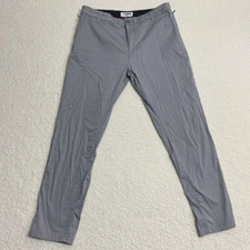 Birddogs Pants Mens 34x30 Gray Slim Fit Stretch Casual Chino Linerless Golf