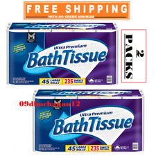2-Packs-Member's Mark Ultra Premium 2-Ply Toilet Paper 45 rolls, 235 sheets/roll