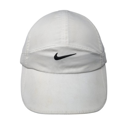 Nike Featherlight Strapback 5 Panel Hat White One Size Adjustable Tailwind Mesh