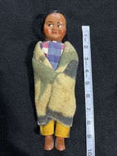 Vintage SKOOKUM Bully Good Native American Indian Doll 9  