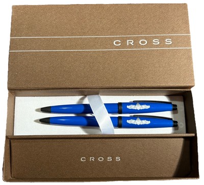 Cross Blue NAVY Ballpoint Pen & Mechanical Pencil Set RARE