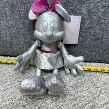 Disney Minnie Mouse plush 100th anniversary silver platinum pink toy