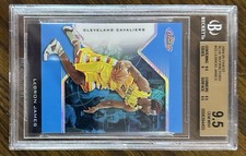 #15/50 LEBRON JAMES 2004 Topps Finest Blue Refractor #23 BGS 9.5 GEM MINT LAKERS