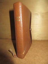 Holy Bible King James version, gilt page edges, Eyre and Spottiswoode, calfskin.
