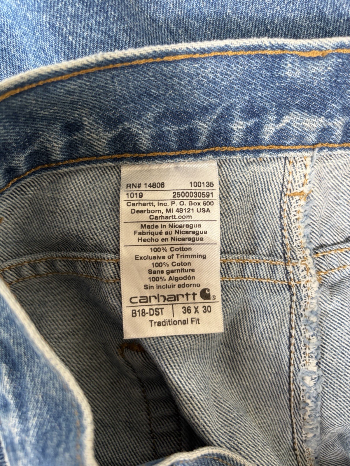 Men’s Vintage Carhartt Jeans 36waist 30Leg image 7