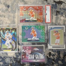 Panini Denver Broncos Bo Nix Football Card Lot 2024 Rookie 4 Mosaic Optic PSA