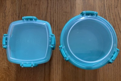 Sistema Lebensmittel Aufbewahrung Behälter Set 2 Stück Türkis Türkis Türkis Mittagessen Snack Topf