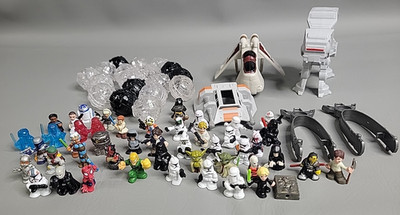 Star Wars Fighter Pods Lot 48 Figures 3 Vehicles 18 Pods 2 Launchers Hasbro
