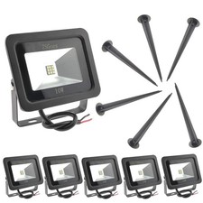 6 Pack Cool White 10W LED Flood Light Outdoor Waterproof IP65, Wall Security ...