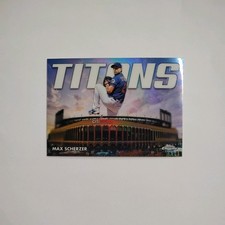 Max Scherzer 2023 Topps Chrome Baseball Insert Titans #CT- 4 New York Mets MLB