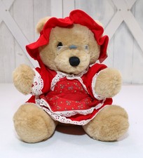 Vintage Dakin Mrs. Santa Claus Plush Teddy Bear Stuffed Animal Toy
