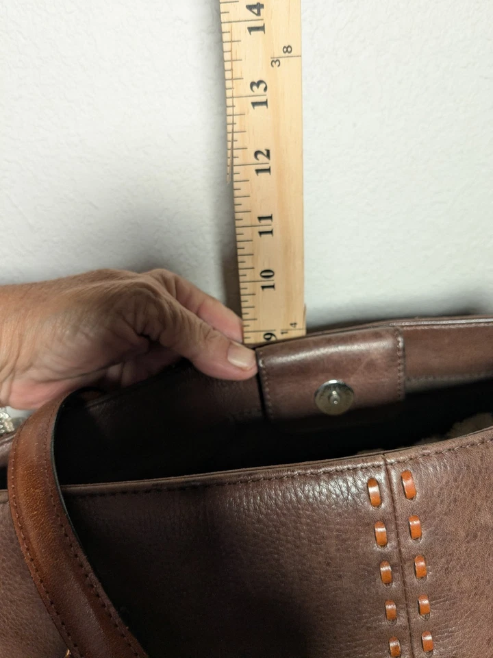 Bolso de hombro Fossil vintage de cuero marrón 14,5x10 Foto 2 de 4