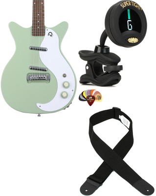 Danelectro SW 59M NOS+ KGRN + Snark ST-8 + Dunlop PVP101 + Levy's M8POLY-BL