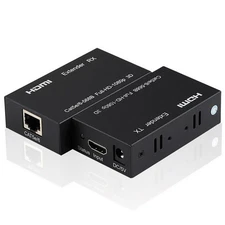 DC 5V/ 1A 60M Extender HDMI to RJ45 Transmitter RJ45 to HDMI Receiver Adapter